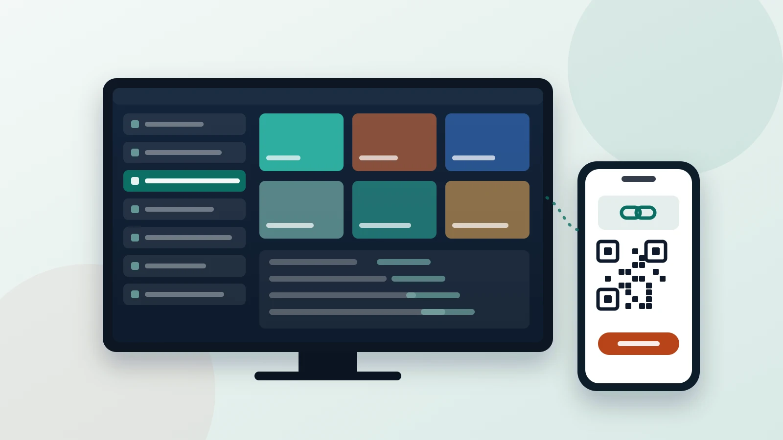 Illustration of a TV channel list next to a phone used to add a playlist link